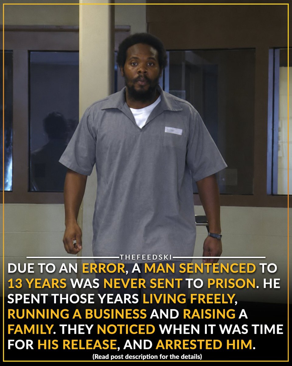 TheFeedskiVids's tweet photo. In 1999, Cornealious "Mike" Anderson was convicted of armed robbery in Missouri and sentenced to 13 years in prison. He was released on bond while he appealed the conviction, a normal part of the process, and told he would be summoned to begin his sentence once the appeals were exhausted.

Then the summons never came.

When Anderson lost his final appeal, the Missouri Department of Corrections was supposed to take him into custody. But because of a clerical error, the state's records mistakenly showed he was already behind bars. So no one ever came for him. Anderson, expecting to be arrested any day, waited. And waited. Eventually, he simply moved on with his life.

And he did not hide. Using his real name and home address the entire time, Anderson built a life any community would be proud of. He started his own construction business and registered it with the state. He paid taxes. He voted. He renewed his driver's license. He coached youth football, became a deacon, married, and raised four children. For over a decade, he was a model citizen, hiding in plain sight from a system that had simply forgotten about him.

The mistake was finally caught in 2013, when the state went to process his release, only to discover he had never actually served a day. In July that year, a SWAT team arrived at his home and arrested him in front of his family, 13 years late, right around the time his sentence should have been ending.

The public was outraged. More than 35,000 people signed a petition on his behalf, arguing that the man who had transformed his life should not be punished for the government's error. In 2014, a judge agreed. He credited Anderson with all 13 years as time served and set him free, calling him a changed man and a good father.