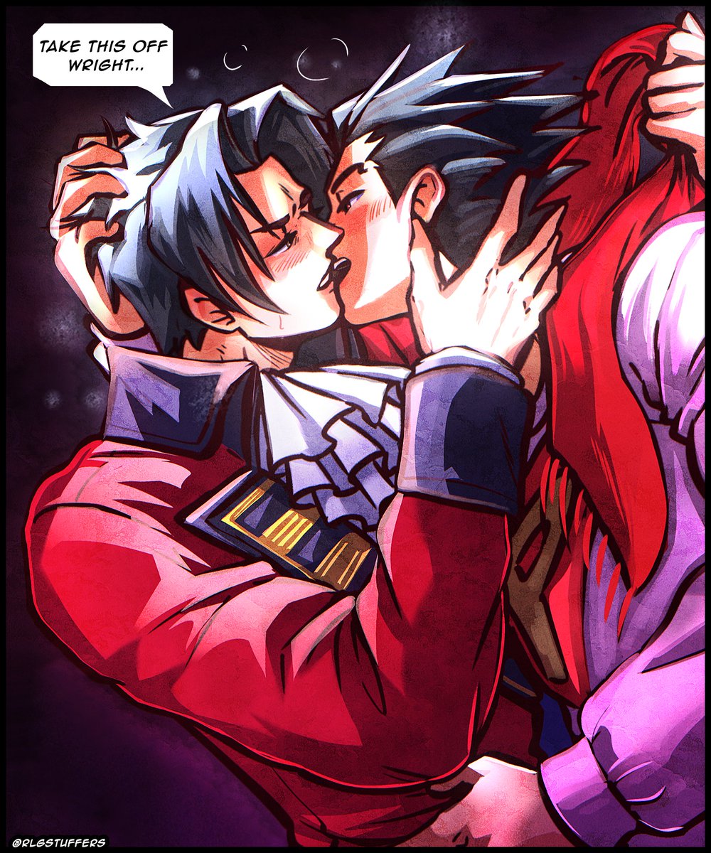 RLGStuffers's tweet photo. HAPPY VERY LATE NARUMITSU DAY! 

I've been very busy as of late, but I still intend to post some late NM week stuff soon! 

What more can I do than to celebrate than making art of more bratfeen? 👀

 #AceAttorney #Narumitsu https://t.co/7IVnPei0mK