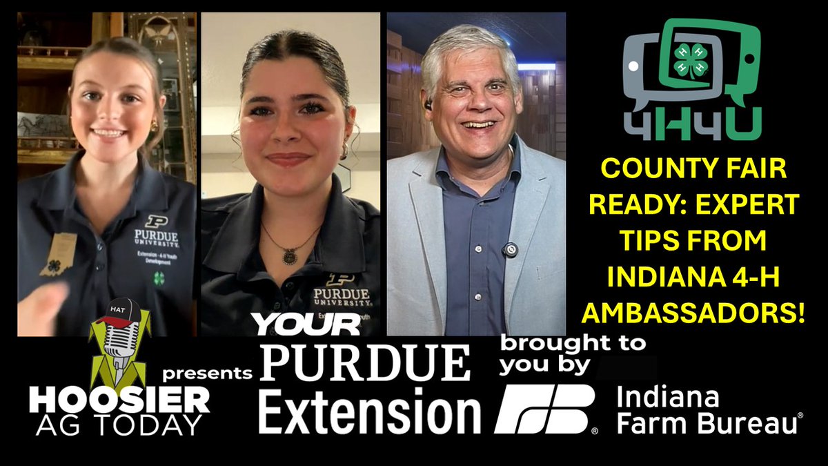 hoosieragtoday's tweet photo. On the latest "4-H 4U Podcast", Indiana 4-H ambassadors Morgan Keith and Sydney Bauman share their best advice on making the most of every opportunity at your local county fair in order to advance to the @IndyStateFair. 

WATCH THE VIDEO PODCAST: https://t.co/DLT5BlA5FX https://t.co/tZPkdQzZoe