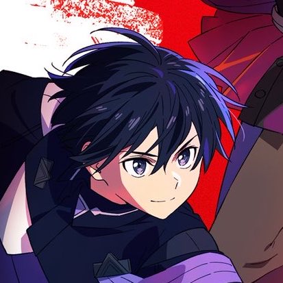 llunaxiii's tweet photo. I love how Yamamoto’s art style makes Kirito’s hair look so fluffy https://t.co/O6WcsZ9NRB