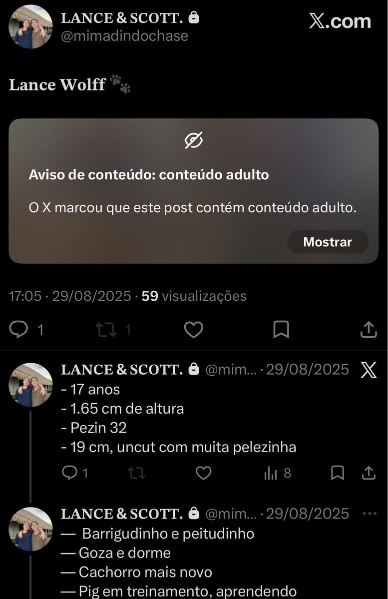 felpasito's tweet photo. Ah e ele não só sabia, como PASMEM! Ele fazia personagens COM TEOR SEXUAL (NSFW) menores de idade!!!! E ainda com tema de incesto.

e se não acreditam, vejam o perfil por si mesmos, ele está privado, mas é a mesma bio da outra conta dele.

@mimadindochase 
@incendiandoceu https://t.co/sEyIa6y2Ex