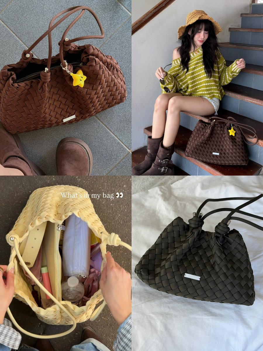 yoxrgravity's tweet photo. jardin bag ของ something apparels ไม่แปลกใจที่ฮิต ดีไซน์มัน timeless มากๆ หนังนิ่ม แต่เงาเหมือนถูกสานจริงๆ ชอบจนต้องงอกใบเล็กมาเพิ่มอะ ㅠㅠ หนึ่งใน fav.bag 2026 ⭐️⭐️ https://t.co/A0R7tJ4TbP