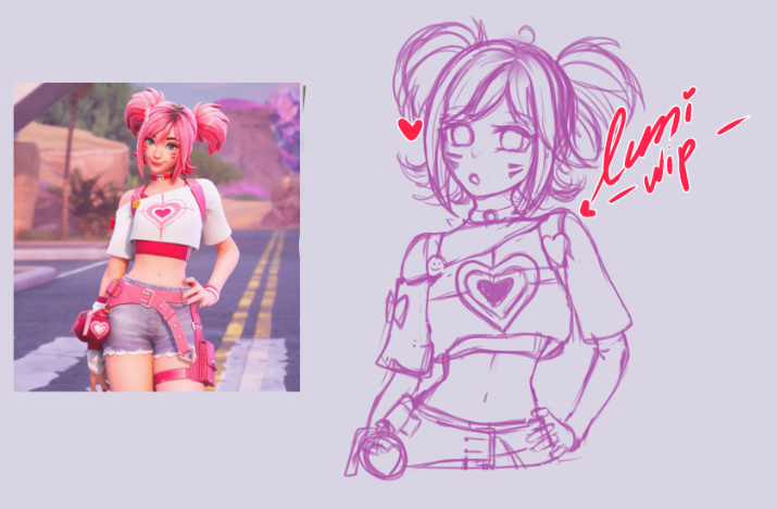 Lumierys's tweet photo. Practice sketch! 
Thank you @OkumuraaW  for letting me use your photos as a reference 🐌 https://t.co/kiUWWIIOSp