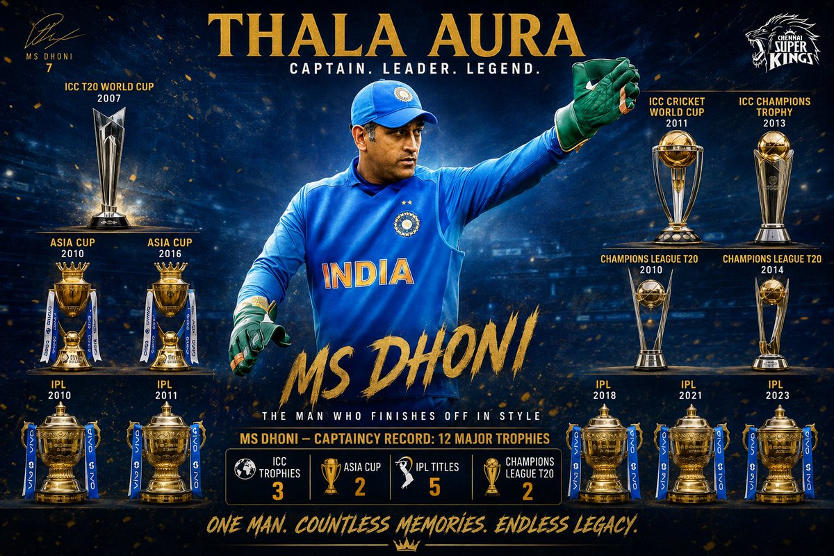 TarakPramod's tweet photo. @msdhoni
"Not just a player... An Emotion. 💛 #ThalaForAReason
#HappyBirthdayDhoni https://t.co/vCX81t7klU
