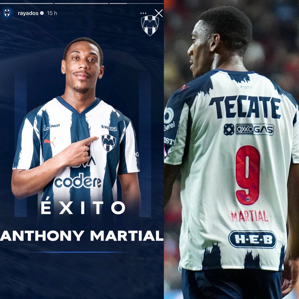 dlptlv's tweet photo. Por si no sabían, Rayados anunció la baja de Anthony Martial solamente en sus stories de Instagram. Ni en Facebook, ni en X, solamente ahí. ¡UN FRACASO DE FICHAJE! ❌ https://t.co/3NOtz6hloM