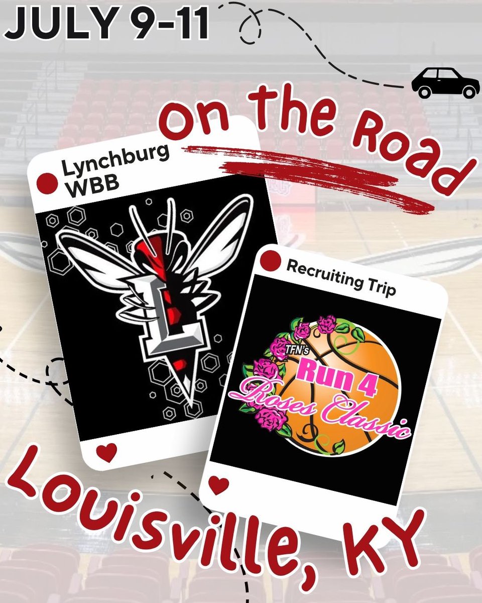lynchburg_wbb's tweet photo. July is here and we are hitting the road! Searching for future Hornets! First up- Run 4 the Roses Classic. See you soon Louisville 👀🏀 https://t.co/YwijenuExy