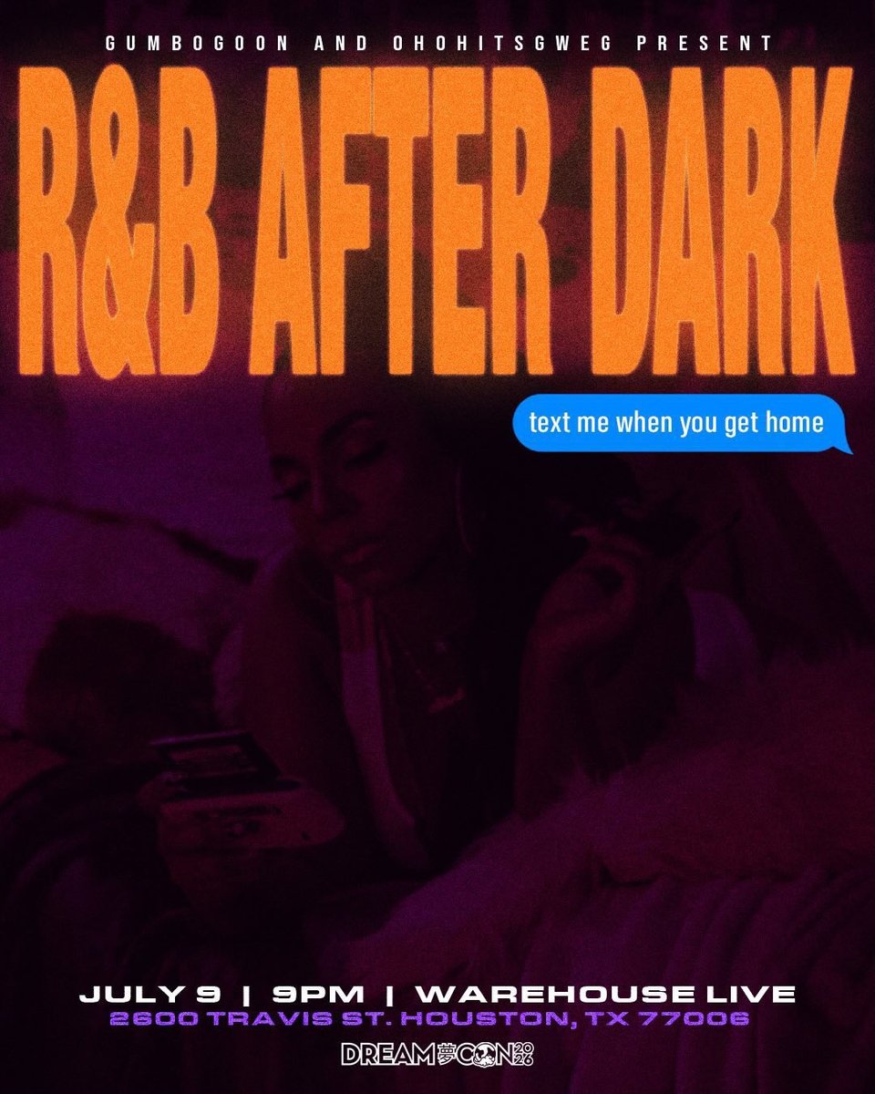 StudioMaho's tweet photo. Dream Con weekends don’t end when the convention closes.

🌙 Thursday: R&amp;B After Dark

🎧 Saturday: Battle of the DJs II

Coming to both?

🎟️ R&amp;B: https://t.co/LWDIG8r9FE

🎟️ Battle: https://t.co/lmvEgg3wfi

Huge shoutout to @wavgawd for putting together this  promo. 🎥🔥 https://t.co/W211kJ0oL7