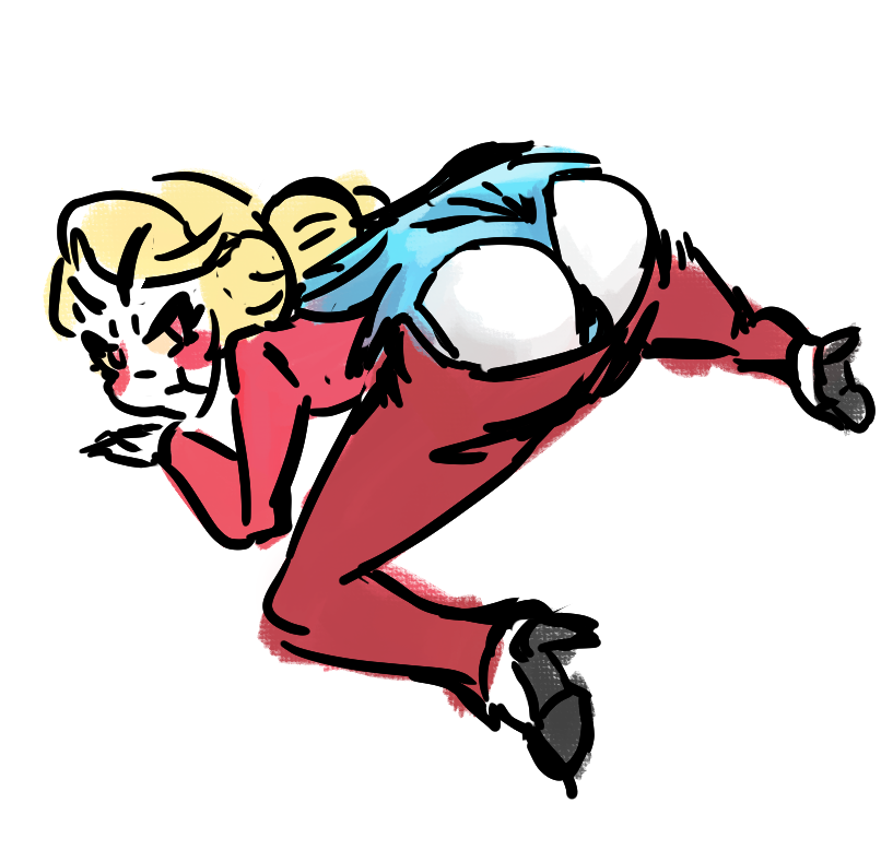 SapphireFlash15's tweet photo. It's Charlie from Hazbin Hotel lying in the aftermath of a ripping wedgie! 

I haven't seen a lot of Hazbin, but Charlie's cute and I got  inspired. If you have any other character suggestions in the comments below! I'm trying to post a sketch everyday.

#wedgie #wedgiegirl https://t.co/PZVSoEbVTL