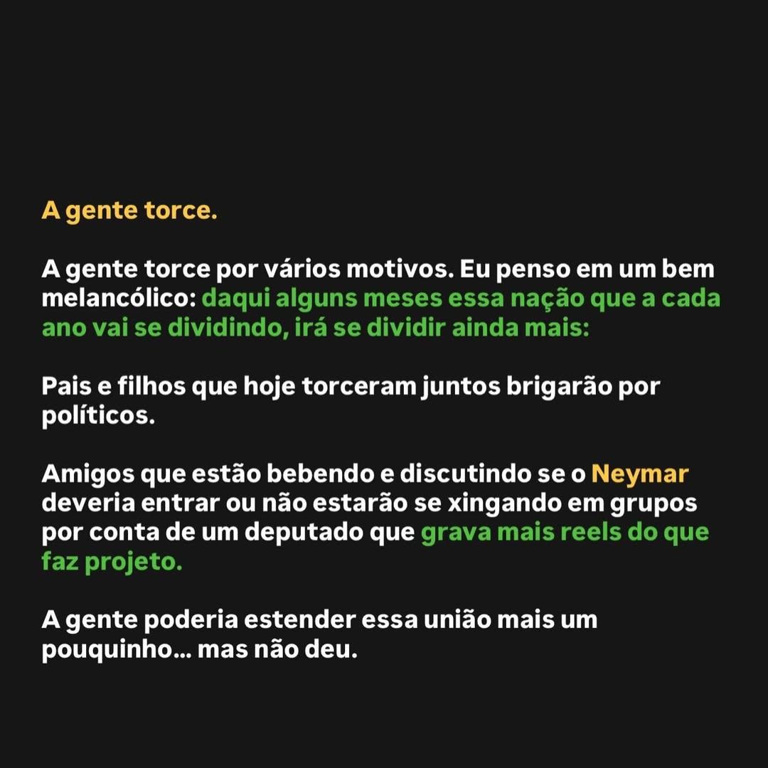 digor_77's tweet photo. Brasil, nao podemos mais ficar refens dessa divisao ideologica e o caos que Bolsonarismo promove desde 2016/2017.

A Uniao nos fortalece e protege o Brasil dos ataques externos e preserva a nossa Democracia. 

Reflitam (👇) by Luide _ Threads: https://t.co/SQYlESbUZ6
