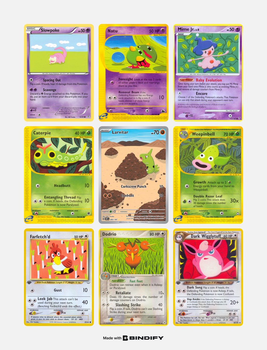 bindifyapp's tweet photo. Good morning! Miki Tanaka appreciation post (the Natu is genuinely one of my favorite cards) #madewithbindify https://t.co/M7Fu40MQlN