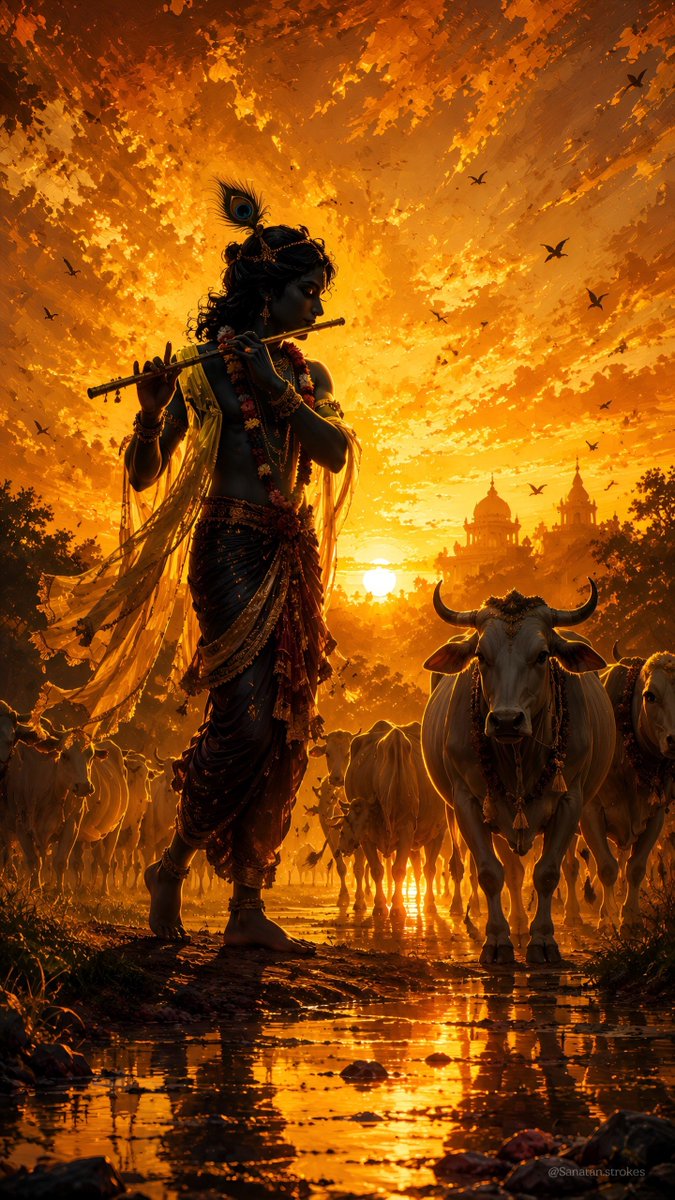 Geetashloks's tweet photo. Universe listens when Krishna plays 💗 https://t.co/TworVKO4hS