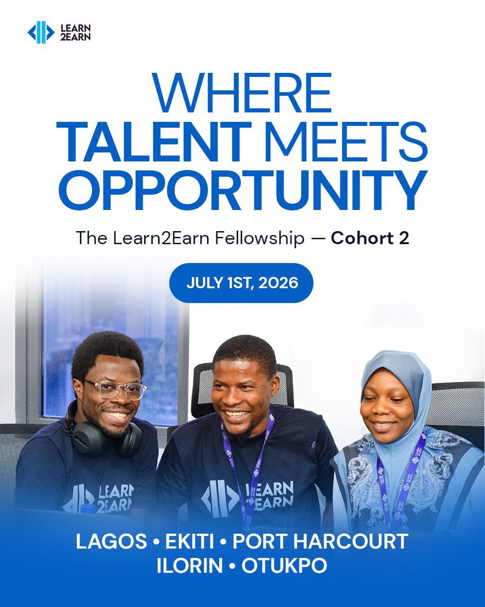 AO1379's tweet photo. The first set of the Learn2Earn Fellowship, Ekiti Cohort, launched recently. Really grateful to @kinplustech for bringing this transformative programme to Ekiti State. It strongly aligns with our aspiration to democratise  opportunities for young people. https://t.co/IDL1xU21WG
