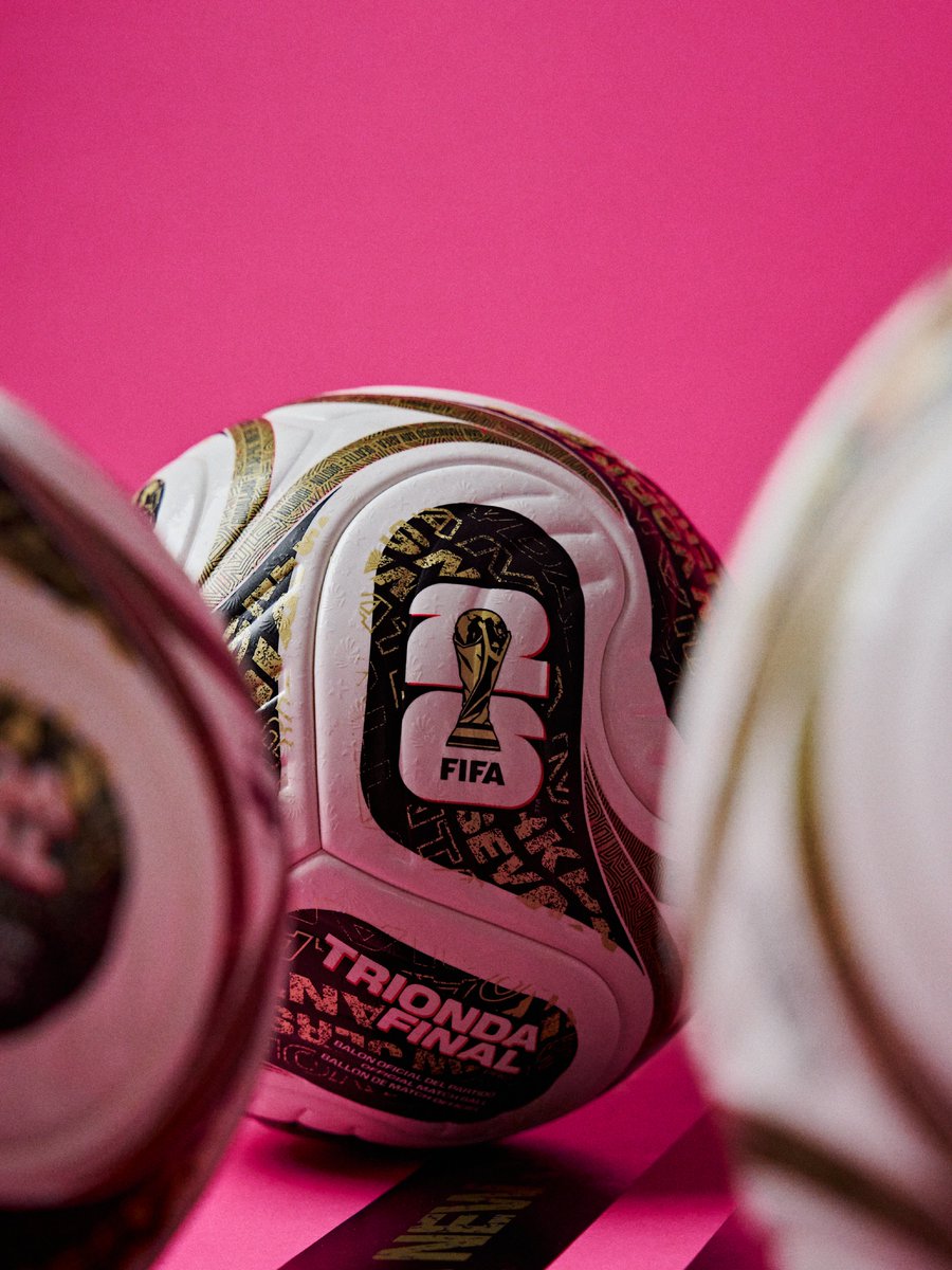 SkyFootball's tweet photo. The TRIONDA FINAL is the Official Match Ball for the semi-finals, bronze final, and final of the FIFA World Cup 2026 ⚽ https://t.co/HPu2a9Cvqw