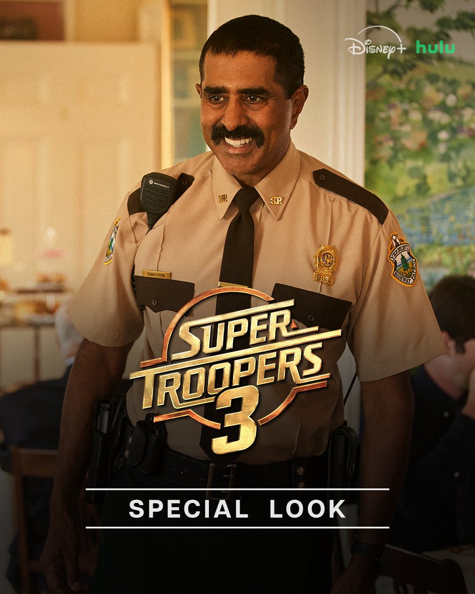 DisneyPlus's tweet photo. Shenanigans are officially back. Stream a Special Look at SUPER TROOPERS 3 right meow on Disney+ and Hulu. Then, see the film only in theaters August 7. https://t.co/KXx7eHzOTh