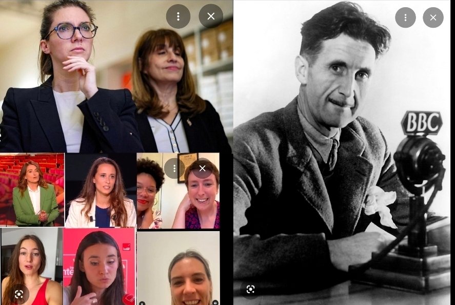 L_F_Saline's tweet photo. « C'étaient toujours les femmes, et surtout les plus jeunes, qui étaient les partisanes les plus fanatiques du Parti, les plus crédules face aux slogans, les espionnes amateurs et les traqueuses de toute pensée non conforme à l'orthodoxie. »

George Orwell,
1984 https://t.co/EImIYkBdtR