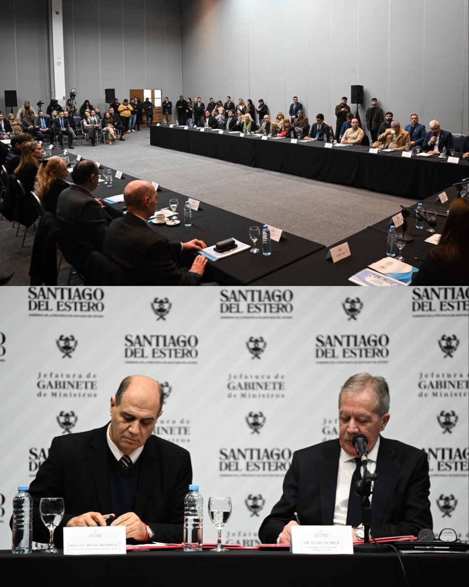 EliasSuarezSDE's tweet photo. FORTALECIENDO LA ARTICULACIÓN CON LOS PROFESIONALES DE SANTIAGO DEL ESTERO 🤝

Hoy mantuvimos un encuentro con representantes de la Federación de Profesionales Universitarios de Santiago del Estero, en el marco del trabajo que impulsamos desde el Consejo Económico y Social para seguir fortaleciendo la articulación entre el Estado y las organizaciones profesionales.

Creemos que el desarrollo de nuestra provincia requiere de un Estado que incorpore conocimiento, innovación y capacidades técnicas para diseñar e implementar mejores políticas públicas.

En ese sentido, avanzamos con la firma de un convenio marco para la consolidación de una red provincial de acompañamiento técnico especializado, que permitirá aprovechar el valioso aporte científico, técnico y profesional de los colegios y consejos profesionales, promoviendo un vínculo permanente de cooperación institucional.

De esta manera, los distintos ministerios y secretarías de Estado podrán acordar líneas de trabajo específicas con cada colegio y consejo profesional, a través de protocolos de actuación, en el marco de un Plan Provincial de Crecimiento y Desarrollo que fortalezca la planificación, la eficiencia y la calidad de las políticas públicas.

Seguimos construyendo consensos y generando herramientas que fortalezcan el desarrollo económico, social e institucional de Santiago del Estero.