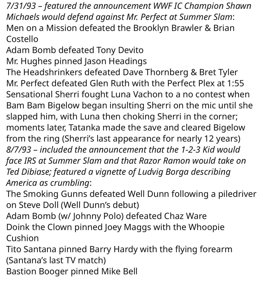 mikeVSphilly's tweet photo. Today in 1993 I went to a WWF Superstars taping that had the debut of the Quebecers and the last WWF appearance for Tito and Sherri. Also saw Shawn vs. Macho in a dark match and took this photo. https://t.co/cO0BgWlbnG