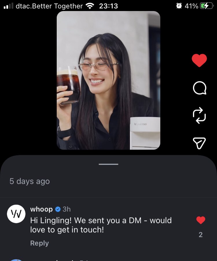 __mvc__'s tweet photo. พี่หลิง  Whoop ทักมาในโพสนี้ ไปทักกลับหน่อยเร้วว ⌚️👀 

@linglingsirilak @WHOOP 
#linglingkwong #หลิงหลิงคอง https://t.co/NZY2clugjz