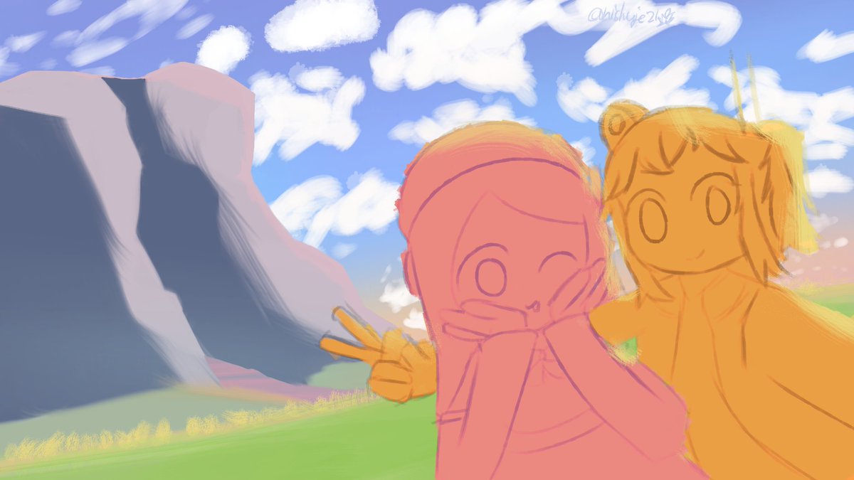 nishuje21's tweet photo. i was inspired to draw momorei today #足立レイ #桃音モモ https://t.co/4VOtnCVcKT