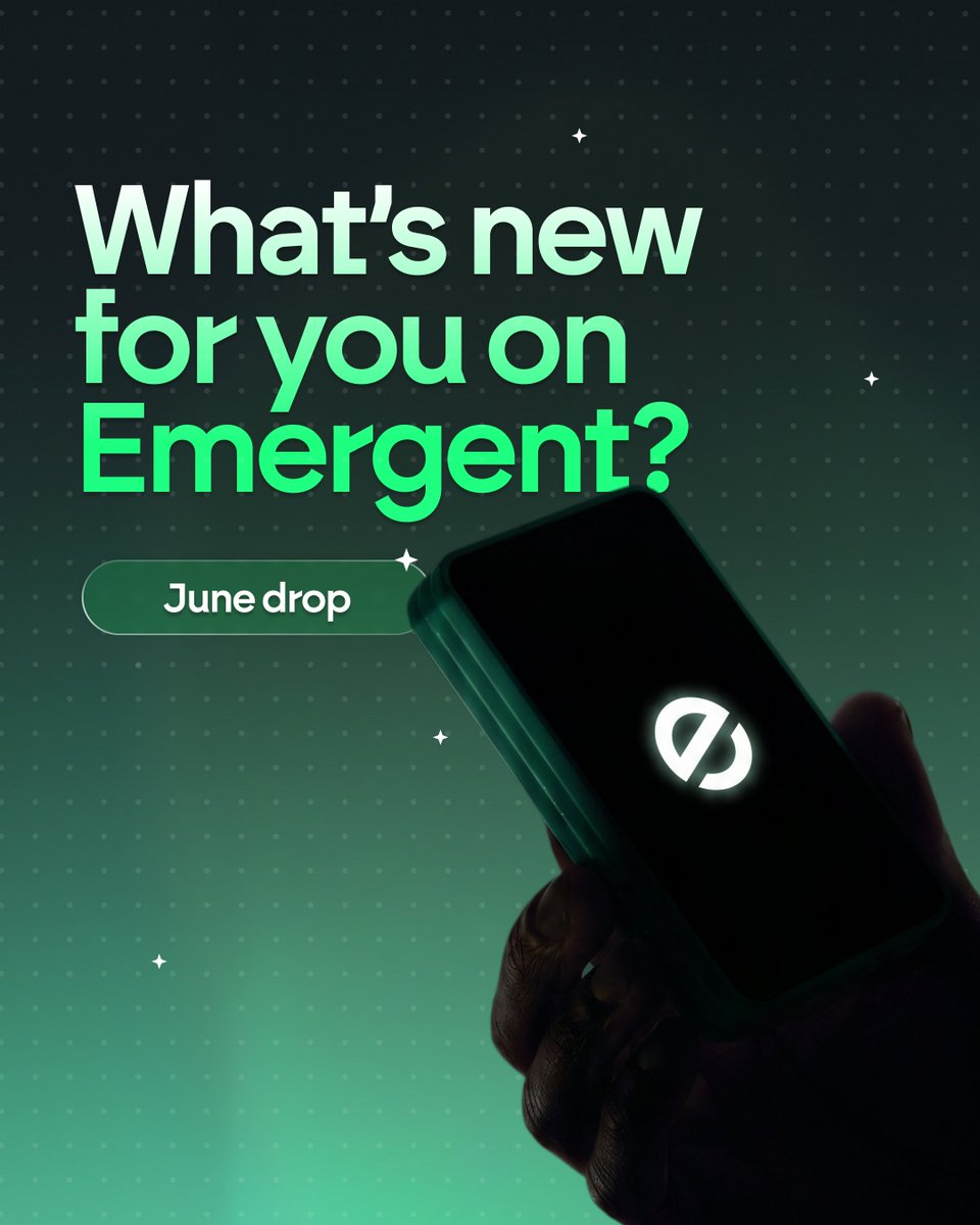 emergentlabs's tweet photo. June was a big month at Emergent.

Here’s a look at everything we shipped 👇 https://t.co/sP0rGY8ZYA