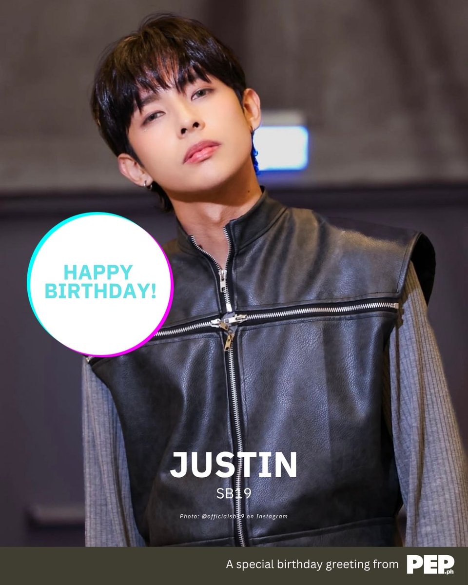 PEPalerts's tweet photo. Happy Birthday, Justin! 🥳 Wishing you a year filled with happiness, success, and unforgettable performances. ✨

He is a Filipino singer, dancer, and performer, best known as a member of the P-pop group SB19.

#PEPBirthdays #PEPSocial #PEPAly https://t.co/U4pd8V6YxT
