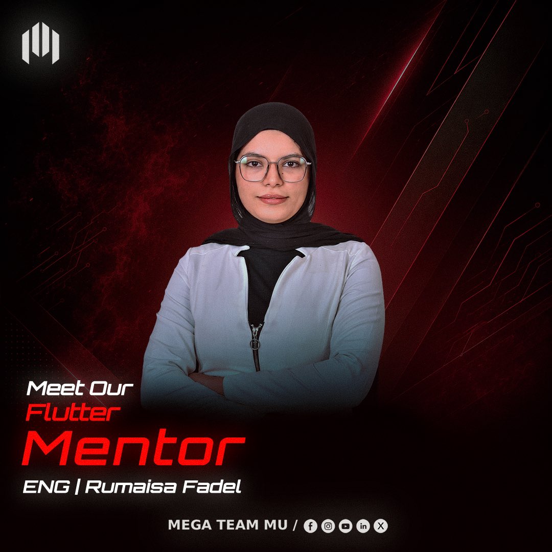 MegaTeamMU's tweet photo. Meet Your Pit Crew
Romisaa Fadel, Abdelrahman Ayman, Abdullah Yasser, Sama Wesam, Shahd Hany, Mohamed Marwan
#Red_Dev
#MEGA_Team
#Shaping_Futures
#Empowering_TechMinds
#Fueled_By_Code_Driven_By_Innovation\ https://t.co/jlyQOH1mbt