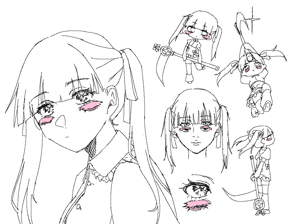 55s69's tweet photo. ⚠一次創作OC
もともと2次元的表現のほっぺのピンク丸可愛いよね！からそこをまつ毛にして第三の目的な感じにしよう〜と思ってデザインしたんだけど、考えれば考えるほどﾙｻと似ていてびっくりする…本当にランフレン知らない時からいるオリジナルキャラクターなんです https://t.co/dwjYZT4JZS
