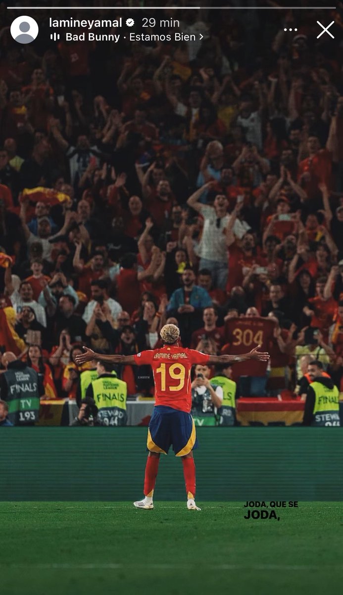 ActuFoot_'s tweet photo. La story habituelle de Lamine Yamal avant les gros matches. 

Portugal 🇵🇹-🇪🇸 Espagne ce soir ! 🍿 https://t.co/cQxsxjm7A1