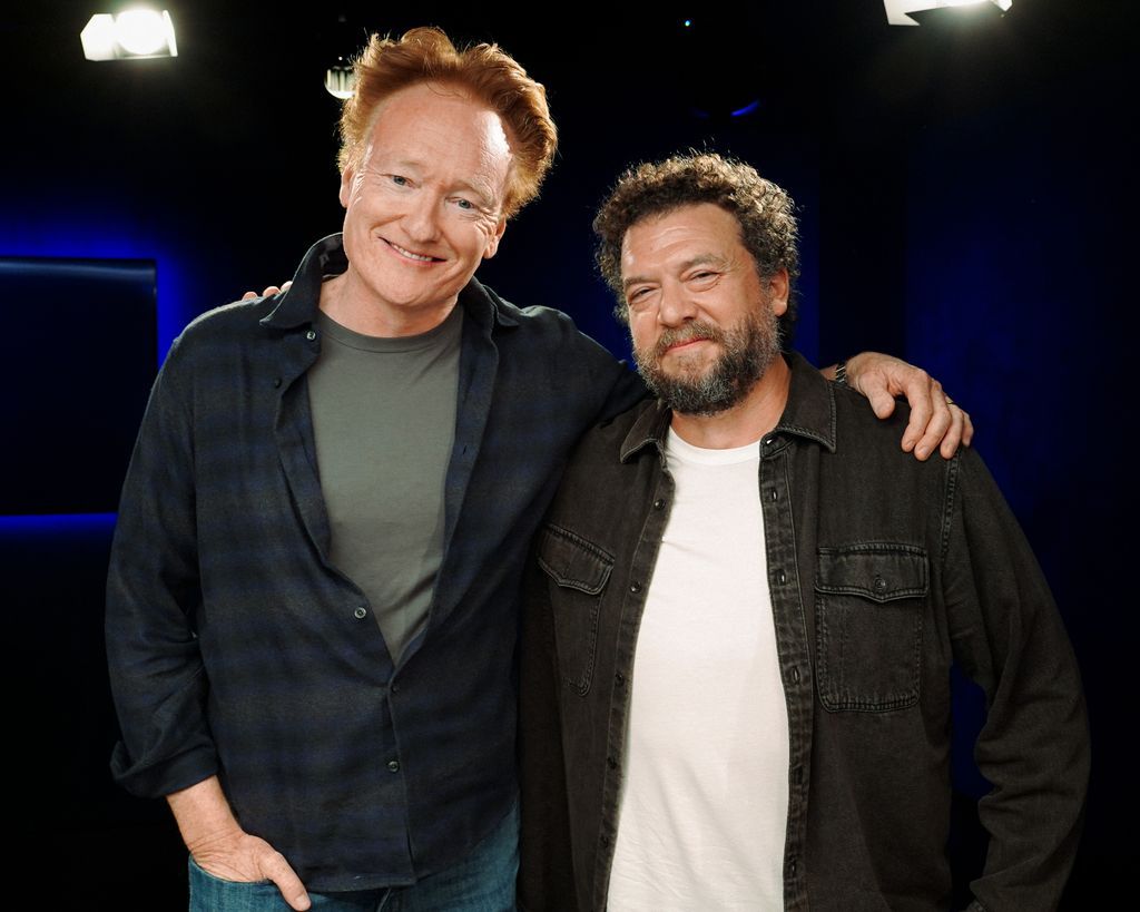 ConanOBrien's tweet photo. Danny McBride and I address the urgent issue: Donald Duck or Daffy Duck? https://t.co/pfOk236hQr https://t.co/id14eFkSUI