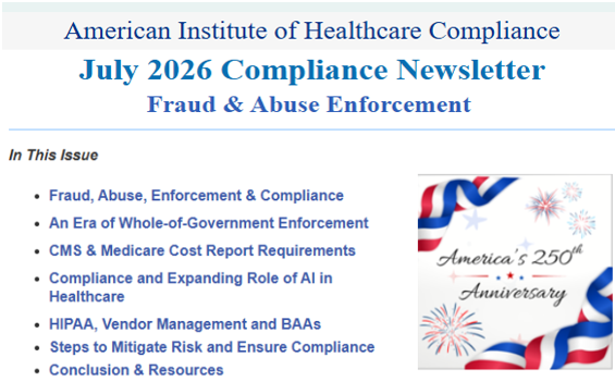 AIHCInc's tweet photo. https://t.co/VgvRrVxcYF #ComplianceNewsletter https://t.co/nwpWr5vnaI