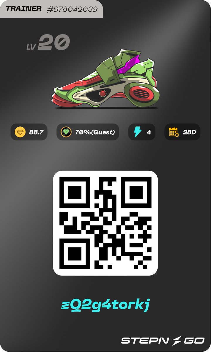 S74964340's tweet photo. zQ2g4torkj

#STEPNGO

ゲスト　guest https://t.co/x6jz6IoRJ8