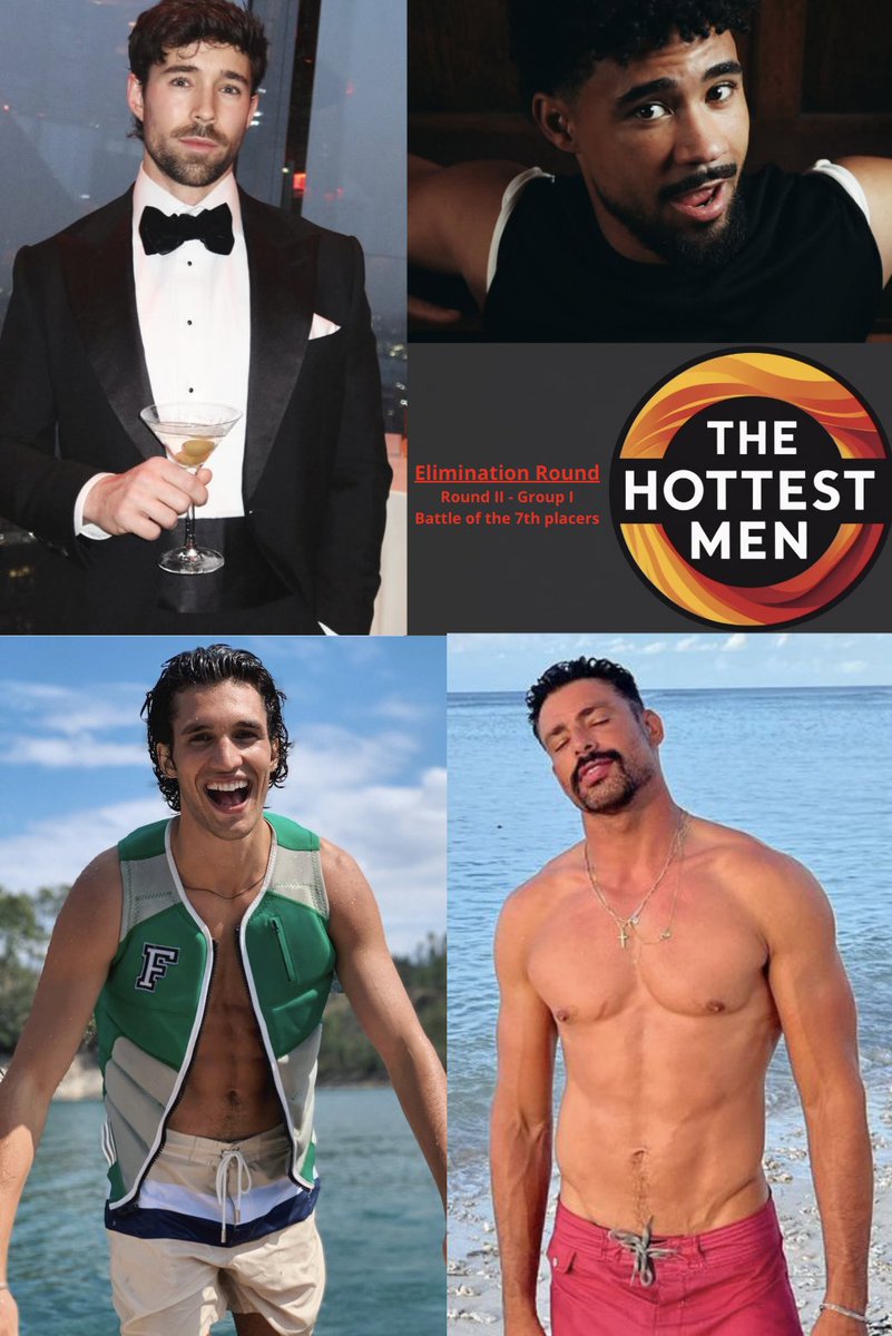 TheHottestMen_'s tweet photo. Round II - Group I: Battle of the 7th Placers - Elimination Round:
Time to vote: until Tuesday 7 ๐ฅ
#DanielSimmons #DarraghHand #CauaReymond #FranciscoHenriques https://t.co/GzXK6hThtI