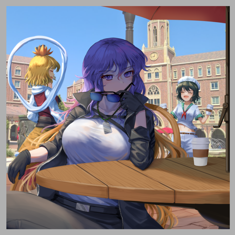 EDZ_drawz's tweet photo. 7/6 Byakuren Day. But I'm just gonna post some thought process. I spent the whole night making the bg on the left, but the bg just doesn't hit the same as the image on the right. I had a billion ideas for the art but I can't made up my mind. The grind continues. https://t.co/jtoQ4qKF3P