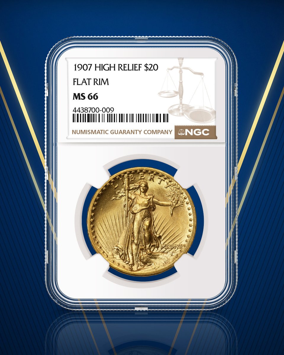 NGCcoin's tweet photo. This 1907 High Relief Double Eagle - Flat Rim is a high-grade example from the inaugural year of Augustus Saint-Gaudens' groundbreaking design. You can find it in a Heritage Auctions sale this month: Learn more: https://t.co/NYD8kyIo5m https://t.co/nbvMgOuwBw