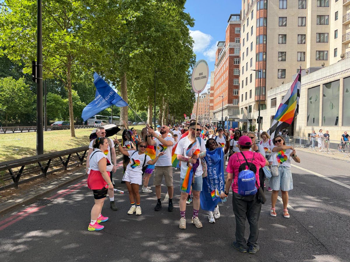 CNWLNHS's tweet photo. 🏳️‍🌈 We had an amazing time at Pride this weekend!

CNWL staff came together to celebrate love, equality and inclusion, proudly supporting our LGBTQ+ colleagues, patients, service users and communities. 🌈

Thank you to everyone who joined us! 💙 #Pride2026 #CNWL https://t.co/axYHRAc2R4