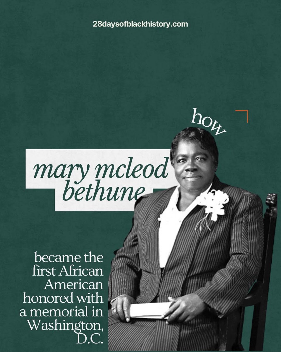 ardtakeaction's tweet photo. Mary McLeod Bethune built institutions where none existed and made faith a practice, not just a belief.

From founding a school with $1.50 to shaping federal policy, her life traced a throughline between education, collective power, and public servic... https://t.co/3gsURtxb3f