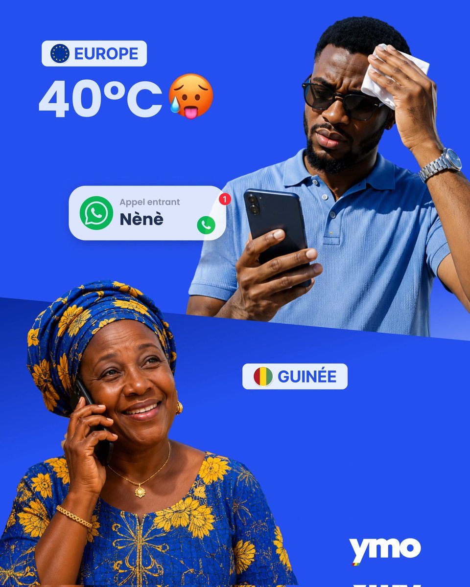 YmoGuinee's tweet photo. 🥵 Il fait chaud en Europe…

Mais il y a un appel qui réchauffe toujours le cœur.

Et parfois, un simple transfert ou une recharge suffit à faire sourire ceux qui comptent le plus.

📞 Alors, qui vas-tu appeler aujourd’hui ?

Dis-nous en commentaire🇬🇳

YMO, toujours là pour toi https://t.co/mpKqWKLo44