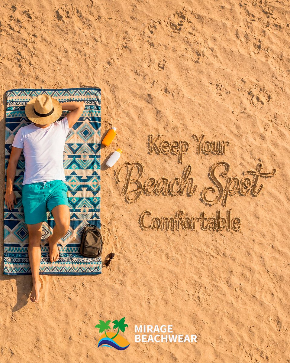 SPImiragebeach's tweet photo. A comfortable beach setup can make all the difference. 

Whether you're soaking up the sun or enjoying the ocean views, a beach towel helps create the perfect place to relax.

Find all your beach day essentials at Mirage Beachwear.

#SouthPadreIsland #BeachEssentials #BeachLife https://t.co/TVEImGJ3ax