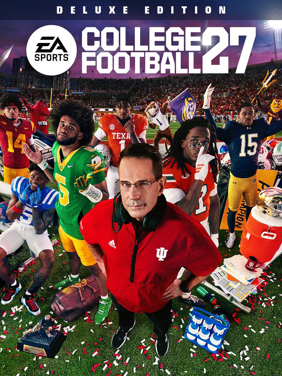UtopiaSports's tweet photo. Today is College Football 27 release day for Deluxe Edition owners! The game becomes playable this afternoon at 2pm ET.

To celebrate, I’ll be giving away a few more #CFB27 codes and buying the Deluxe Edition for a few people. 

Giveaway kicks off at 2PM. 🥳🥳🥳 https://t.co/99uPel6evi
