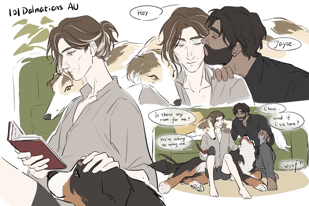 lilyalwei's tweet photo. Part1️⃣0️⃣  AFTER WORK

101 Dalmatians AU #jayvik https://t.co/IvndBwAvup