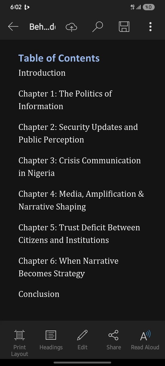 JohnJackAlabo's tweet photo. Behind every finished book is a page no one celebrates, the table of contents.
This is the foundation of what I'm building: a book on information, media, security, and public perception in Nigeria.
One chapter at a time. https://t.co/xuTN6Tu4xU