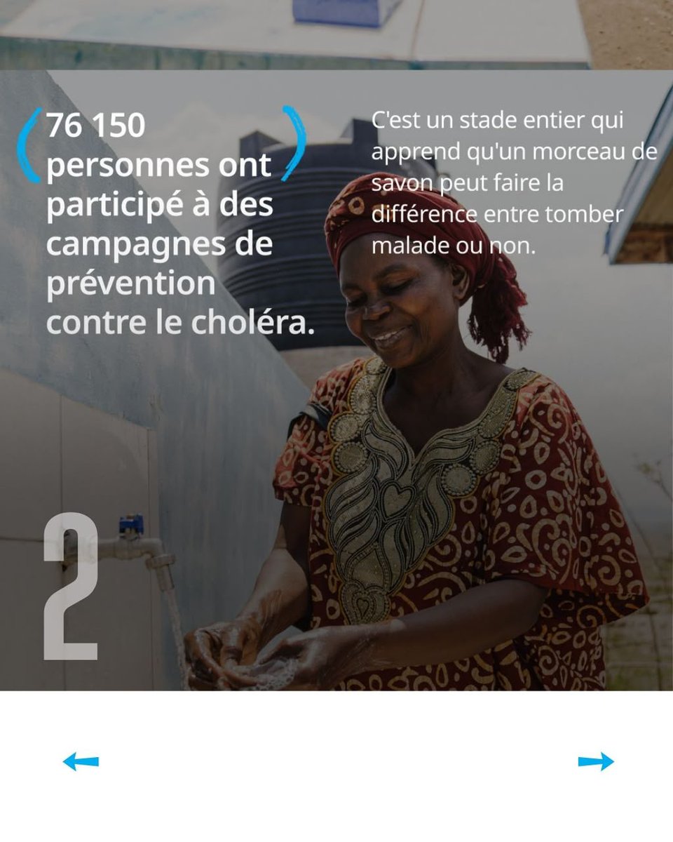 DavidMwendele's tweet photo. 250g de savon. Pour Emile à Bulengu, c'est une armure contre le choléra, le mpox &amp; Ebola.
Avec unicef &amp; eu_echo, 76 150 personnes ont été sensibilisées par les U-Reporters. 
La santé est une force collective. 
Glissez pour voir l'impact !
#PlusQuUnKit #RDC #UReportDRC https://t.co/RWMHQemi7A