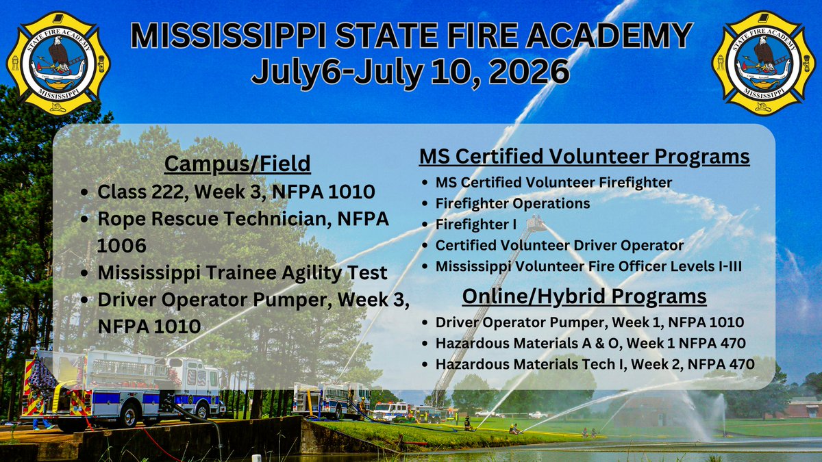MSFireAcademy's tweet photo. This week at #MSFA https://t.co/kY6rb1yrC3