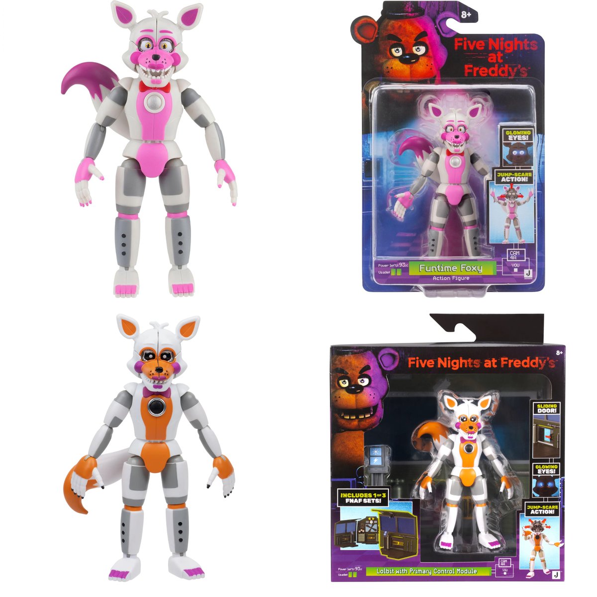 JonnyBlox's tweet photo. New looks at upcoming Five Nights at Freddy's Jazwares figures, releasing this Fall!

• Security Breach Endo Series - Glamrock Freddy, Glamrock Chica, Montgomery Gator, & Roxanne Wolf

• Sister Location World Of - Circus Baby, Funtime Freddy, Funtime Foxy, Lolbit, Ballora, Ennard, Bidybab, & Minireena

(Via: Amazon & A.B. Gee)
#fnaf #fivenightsatfreddys