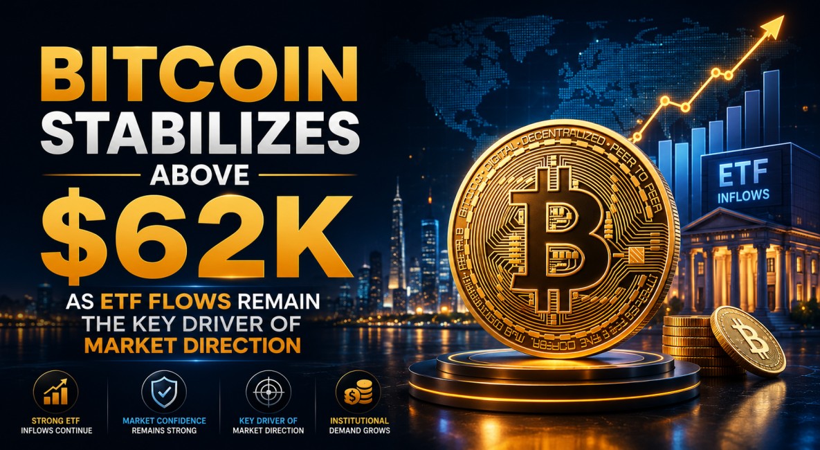 crypto_a2z's tweet photo. Bitcoin is back above $62K.
ETF inflows continue to lead the market, reinforcing institutional demand as the key driver behind BTC's recent recovery.
Can the momentum continue?
Read more https://t.co/0WedKqYZ7T
#Bitcoin #BTC #Crypto #BitcoinETF #A2ZCrypto https://t.co/VrEl51UdaE