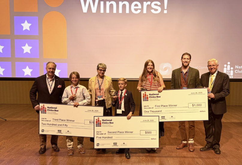 UTPublicEd's tweet photo. Congrats to the finalists of the 2026 National Civics Bee® Utah State Finals!
Students from across Utah demonstrated impressive civic knowledge while sharing ideas to improve their communities. (images provided by the @saltlakechamber) https://t.co/njibS3VjHb