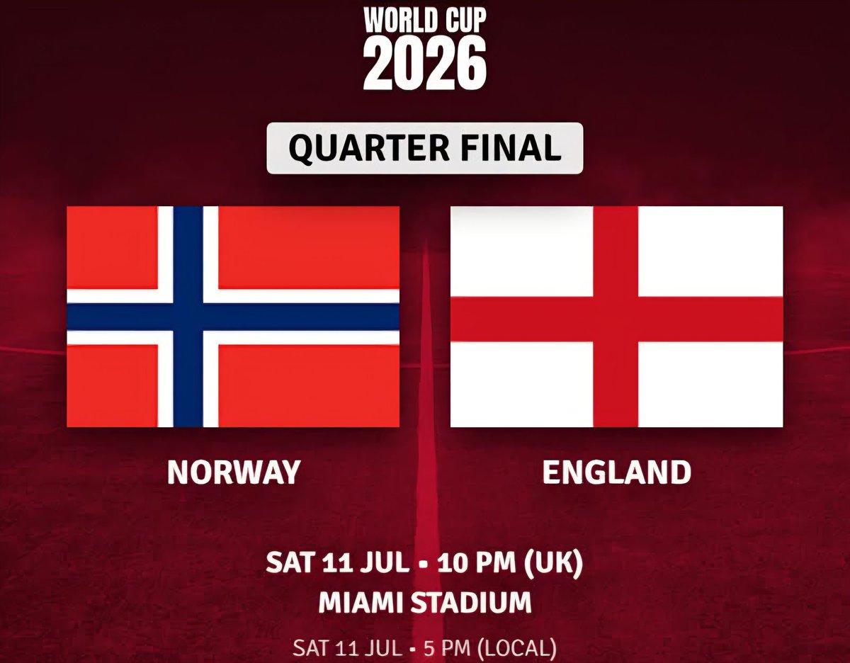 thepurpleohm's tweet photo. Semi-Finals coming up! Bye Bye Haaland!
🏴󠁧󠁢󠁥󠁮󠁧󠁿🏆⚽️
#England #NorEng
#WorldCup https://t.co/LZYtx6qSN7
