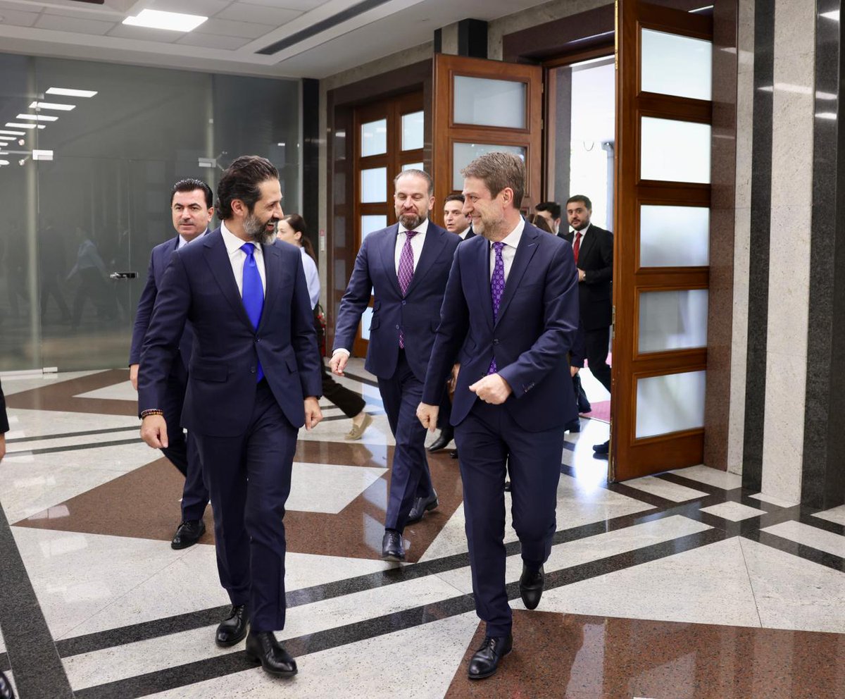 HoxhaFer's tweet photo. It was a pleasure to meet with the Deputy Prime Minister of the Kurdistan Region of Iraq, H.E. Mr. Qubad Talabani, @qubadjt

We exchanged views on the latest regional developments and discussed opportunities to expand cooperation in areas of mutual interest, including tourism, economic ties, and people-to-people exchanges.

We are ready to explore avenues of partnership with the Kurdistan Region that can deliver benefits for both sides while contributing to greater stability, prosperity, and regional cooperation.