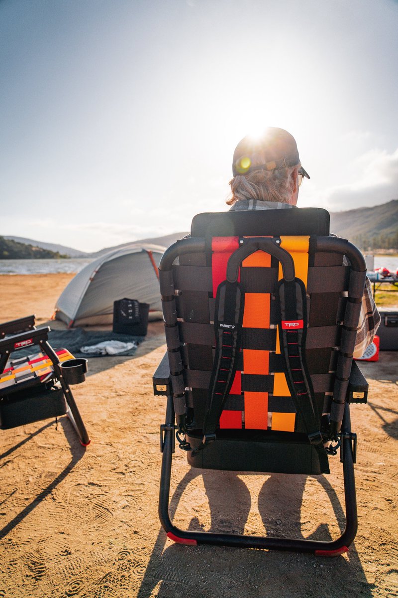 JacksSurfboards's tweet photo. Adventure, packed 🏕️

The limited-edition PARKIT x Toyota TRD Voyager Chair is built for the beach, the campsite, and everywhere in between. 

Available now at Jack’s!

#jackssurfboards #campinggear #beachchair https://t.co/l9Jv4D71Jd