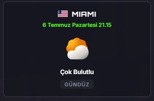 FormulaEliteC's tweet photo. 21.15 Miami GP
Resmi yayın bulunmamaktadır. https://t.co/0vCAD8XWNJ